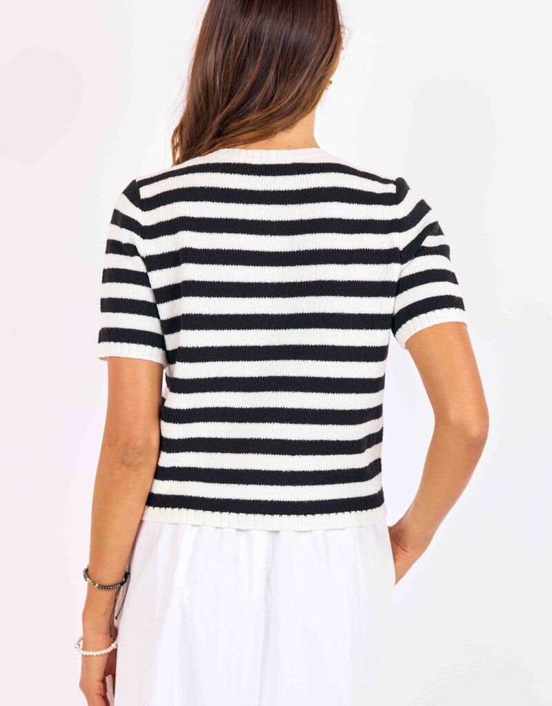 SAGE THE LABEL DAPHNE STRIPED CARDIGAN