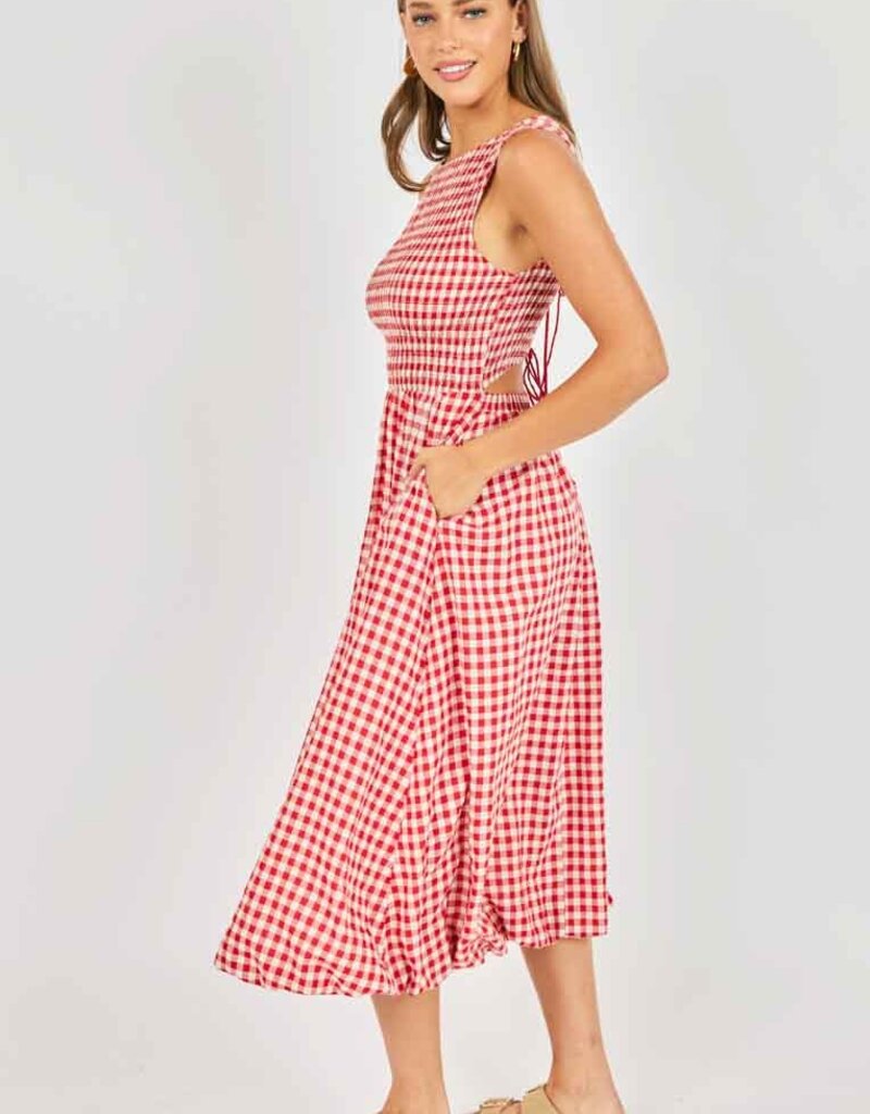 SADIE AND SAGE APPLE BUTTER MIDI DRESS