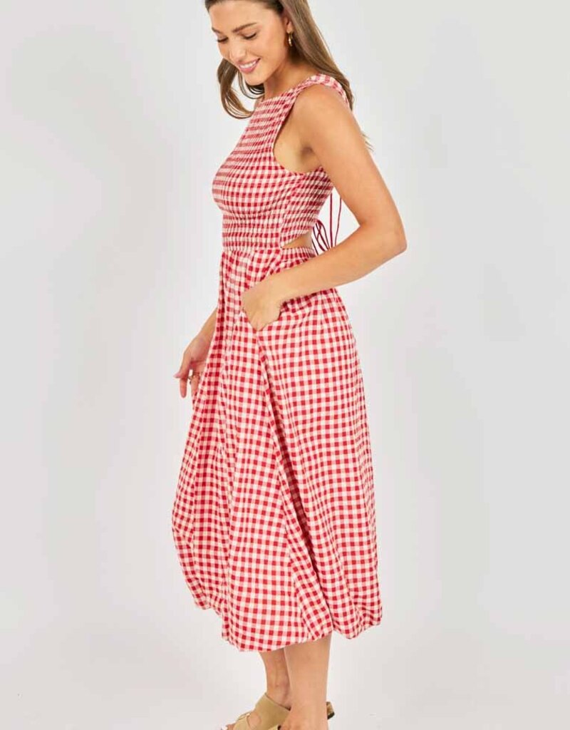 SADIE AND SAGE APPLE BUTTER MIDI DRESS