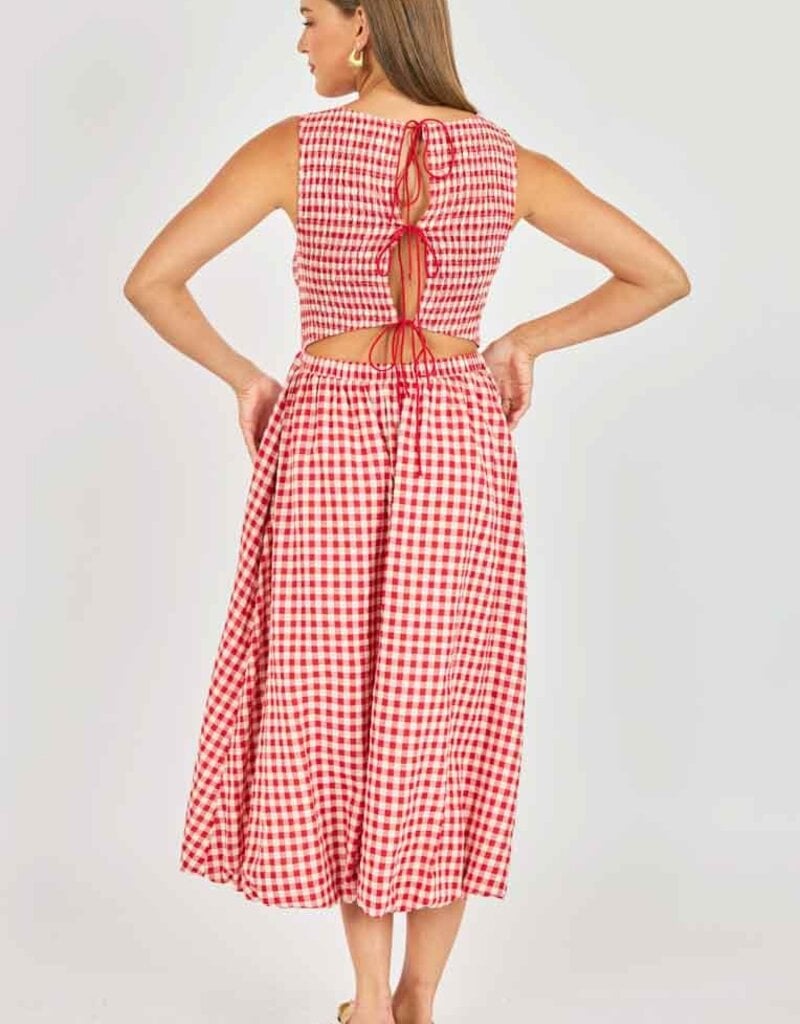 SADIE AND SAGE APPLE BUTTER MIDI DRESS