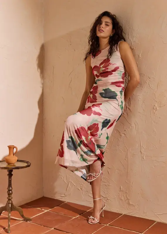 MINKPINK ARABELLA MESH MIDI DRESS