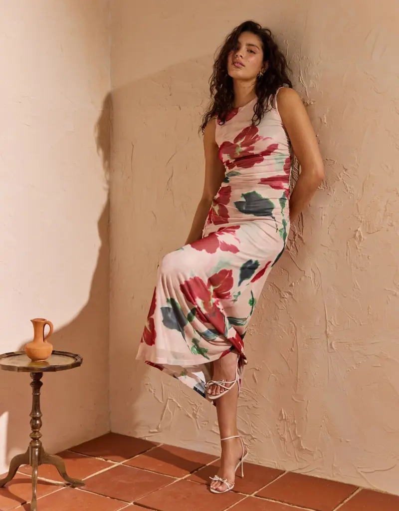 MINKPINK ARABELLA MESH MIDI DRESS