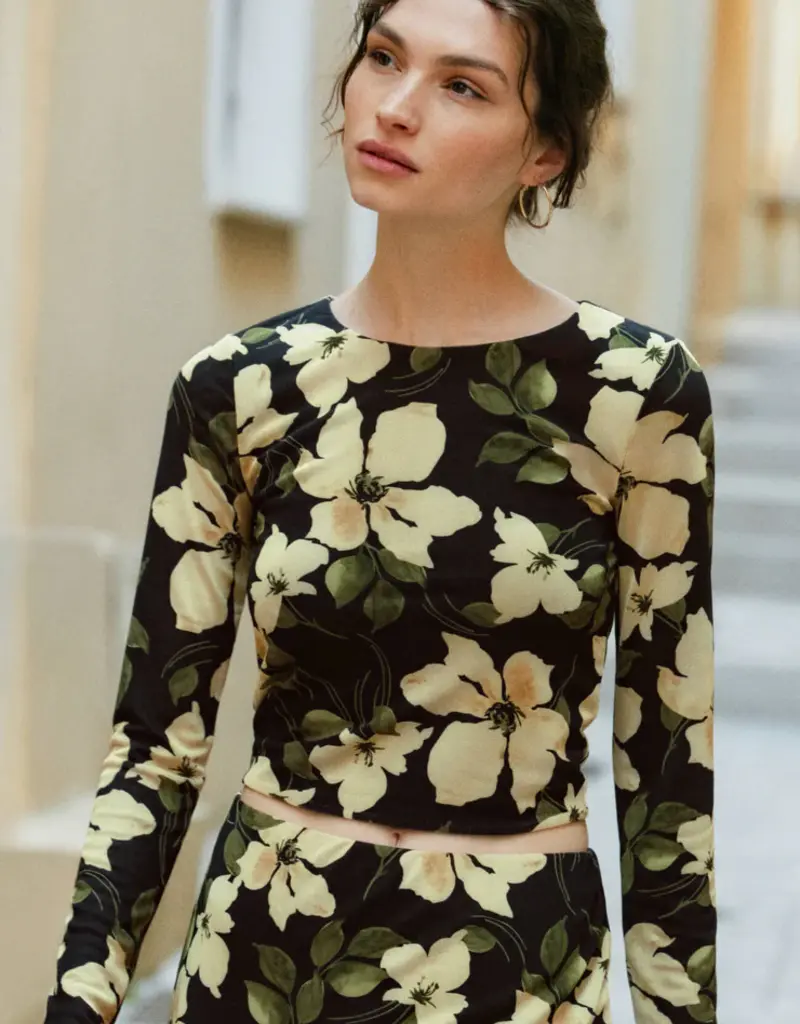 ZSUPPLY TAYSHA FLORAL MESH TOP