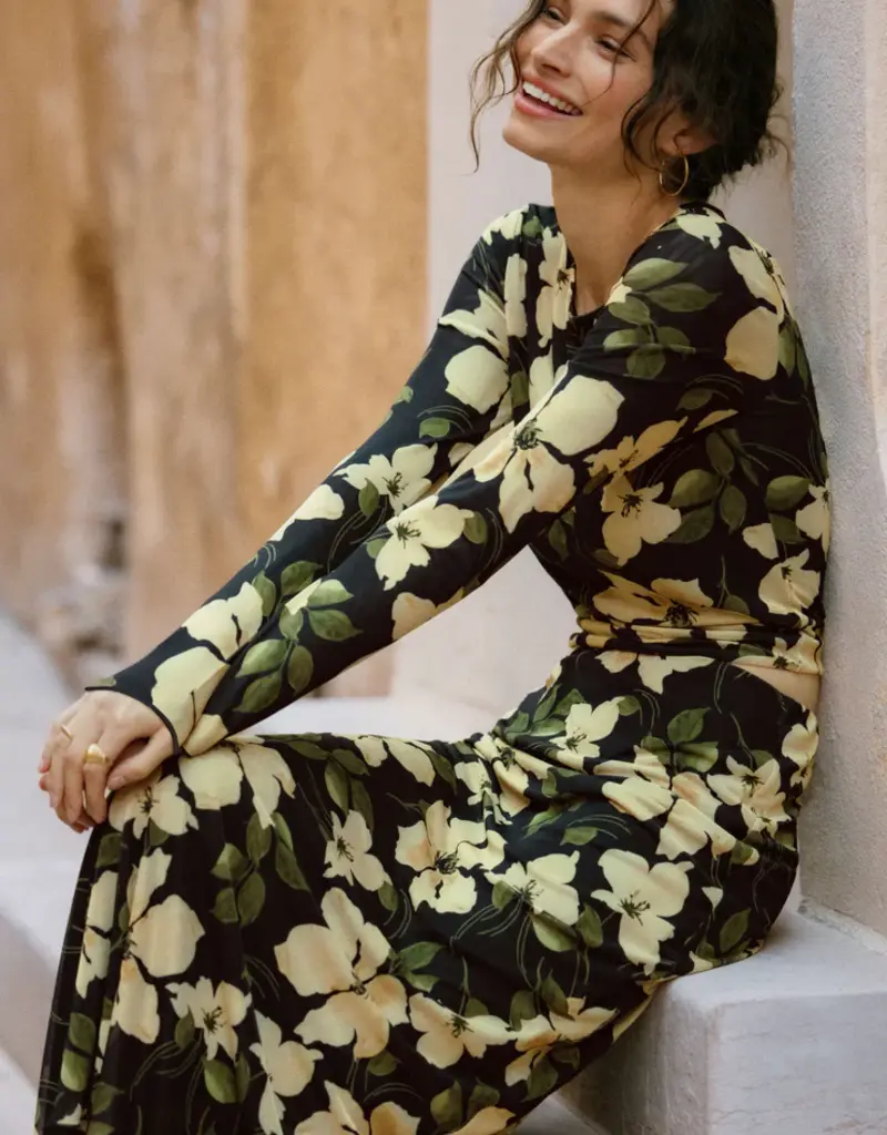 ZSUPPLY EDA FLORAL MESH MAXI SKIRT