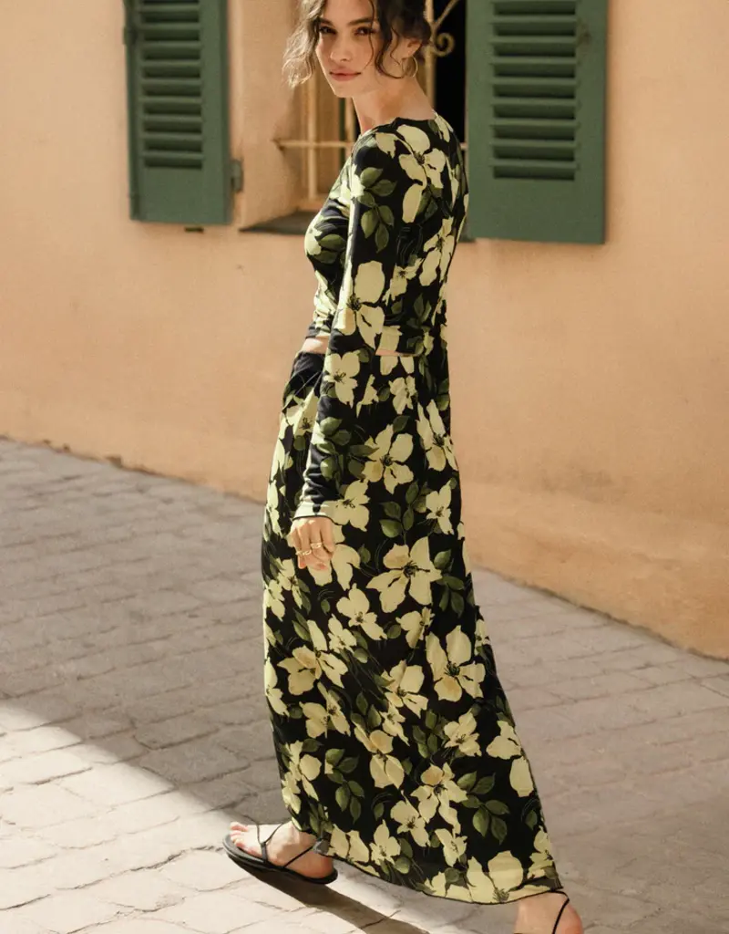 ZSUPPLY EDA FLORAL MESH MAXI SKIRT