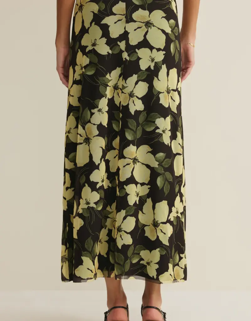 ZSUPPLY EDA FLORAL MESH MAXI SKIRT