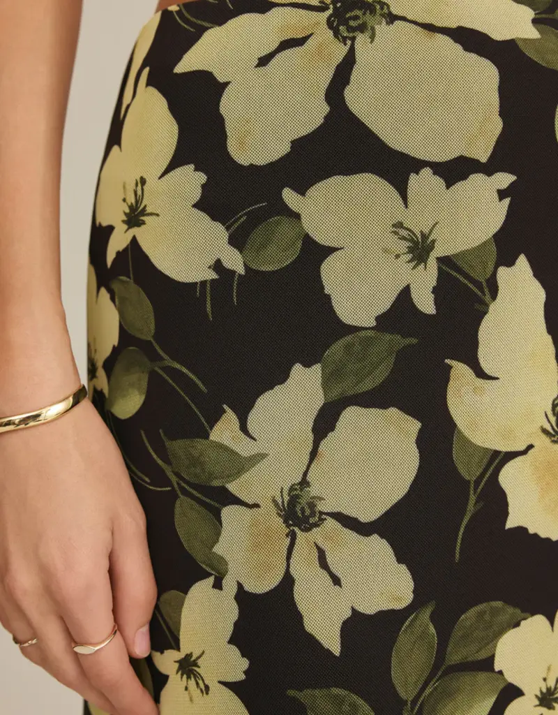 ZSUPPLY EDA FLORAL MESH MAXI SKIRT