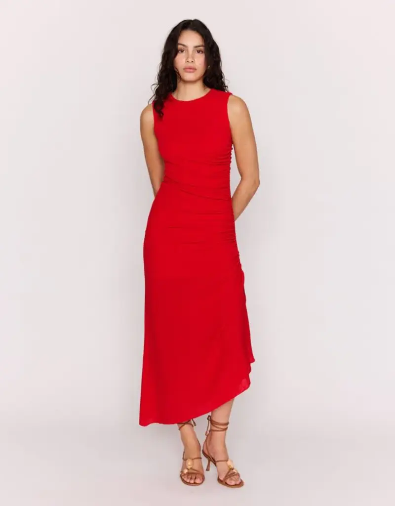 MINKPINK ROSA DRAWSTRING MIDI DRESS