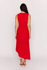 MINKPINK ROSA DRAWSTRING MIDI DRESS