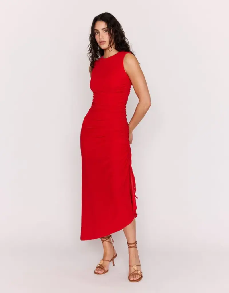 MINKPINK ROSA DRAWSTRING MIDI DRESS