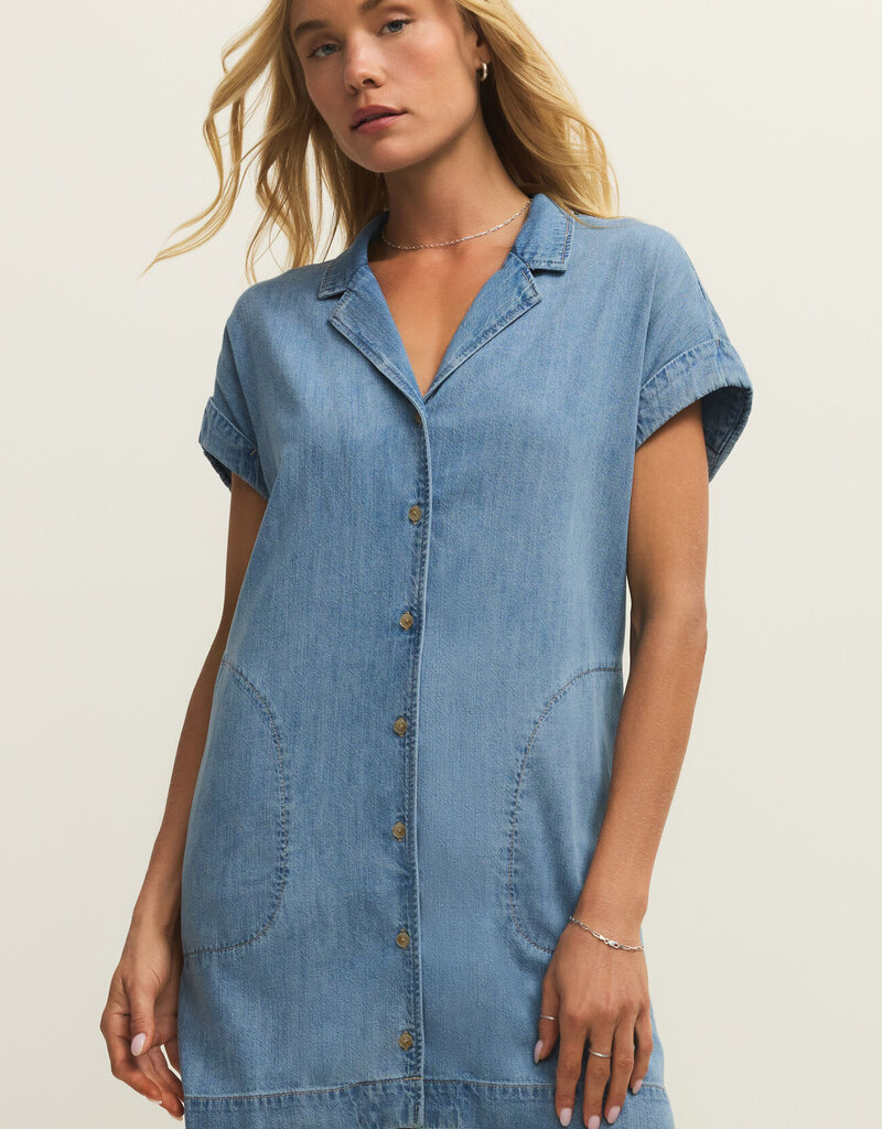 ZSUPPLY NAPA DENIM MINI DRESS