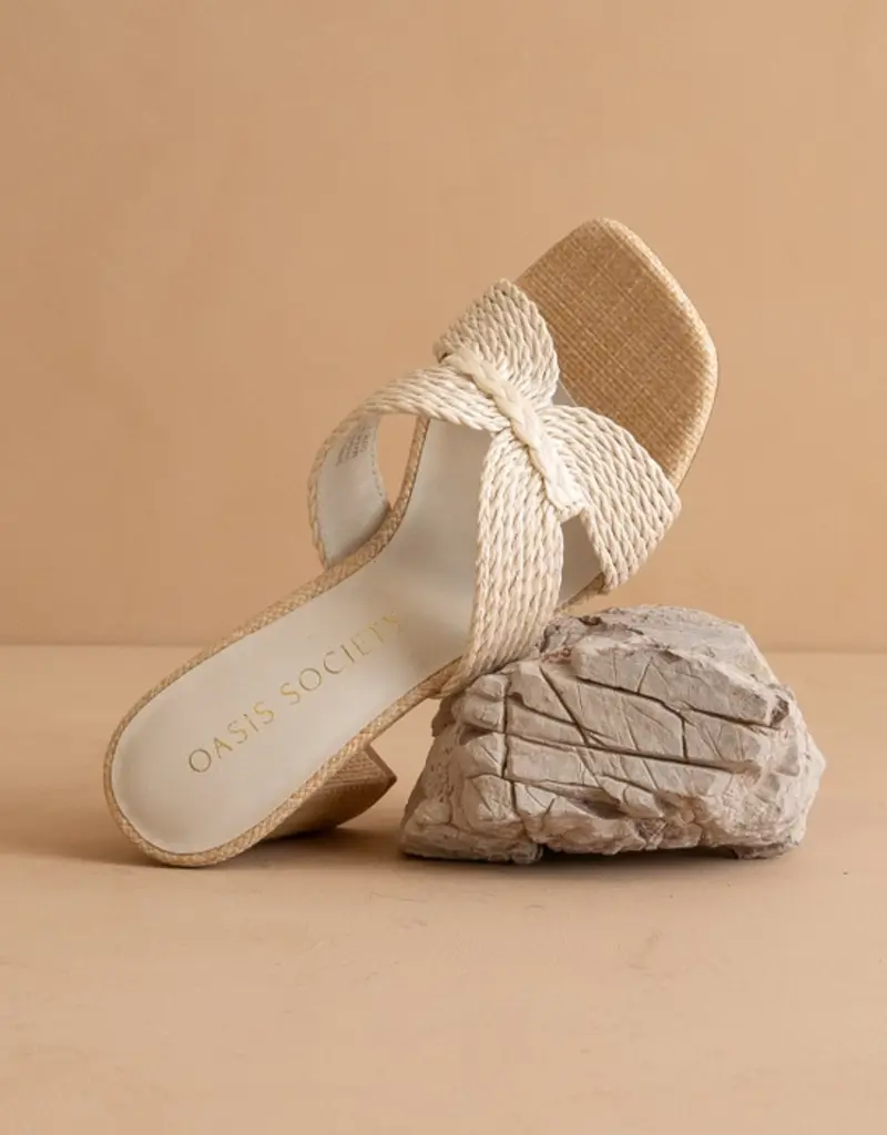 OASIS SOCIETY SANTIAGO RAFFIA BLOCK HEEL