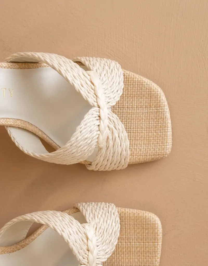 OASIS SOCIETY SANTIAGO RAFFIA BLOCK HEEL