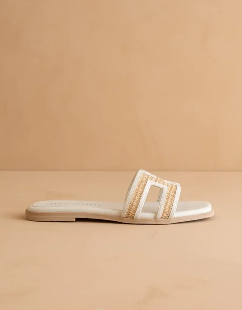 OASIS SOCIETY ENA RAFFIA SLIDE SANDAL