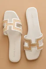 OASIS SOCIETY ENA RAFFIA SLIDE SANDAL