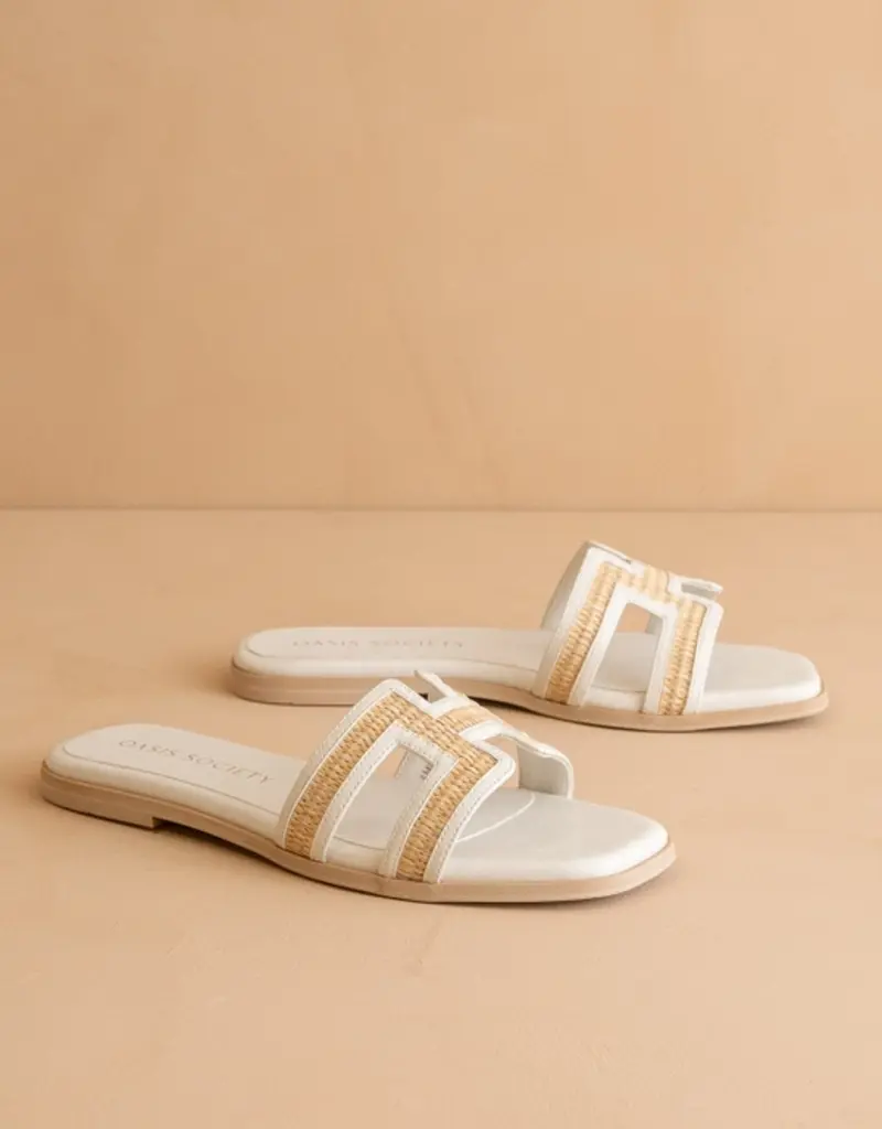 OASIS SOCIETY ENA RAFFIA SLIDE SANDAL