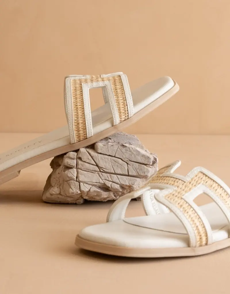 OASIS SOCIETY ENA RAFFIA SLIDE SANDAL