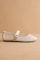 OASIS SOCIETY GEM EMBELLISHED MESH FLAT