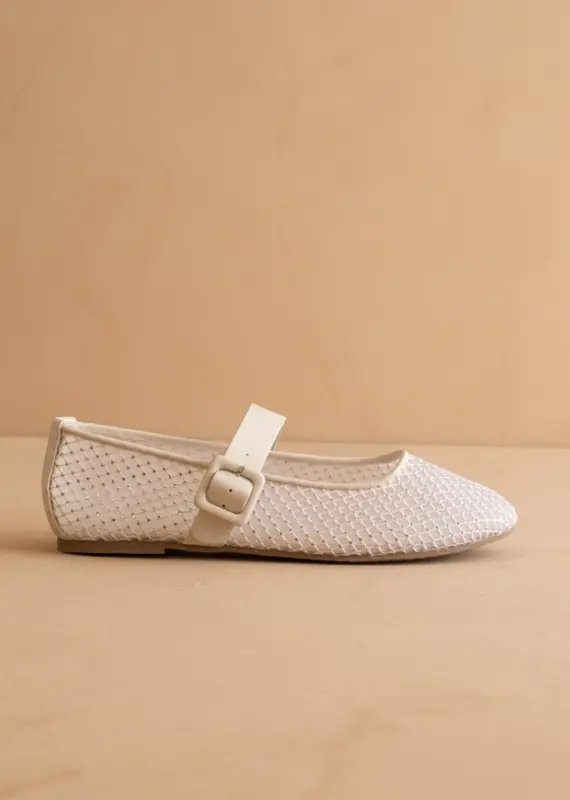 OASIS SOCIETY GEM EMBELLISHED MESH FLAT