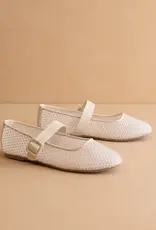 OASIS SOCIETY GEM EMBELLISHED MESH FLAT