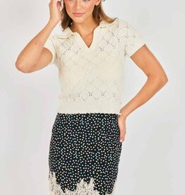 SADIE AND SAGE JOSEPHINE POLO SWEATER