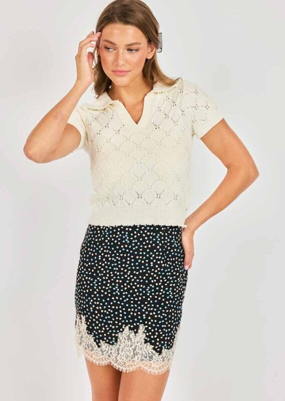 SADIE AND SAGE JOSEPHINE POLO SWEATER