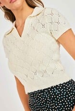 SADIE AND SAGE JOSEPHINE POLO SWEATER