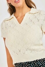 SADIE AND SAGE JOSEPHINE POLO SWEATER