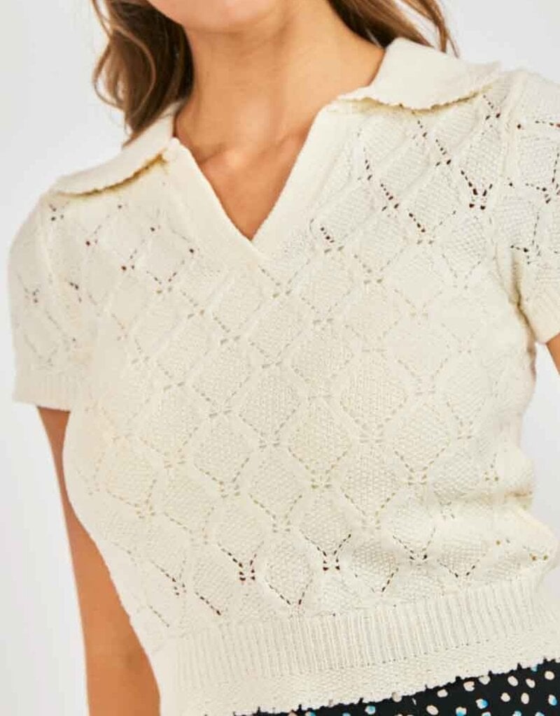 SADIE AND SAGE JOSEPHINE POLO SWEATER