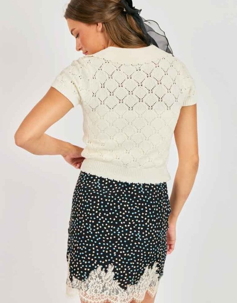 SADIE AND SAGE JOSEPHINE POLO SWEATER