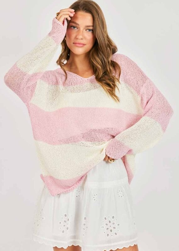 SADIE AND SAGE HELEN STRIPE SWEATER