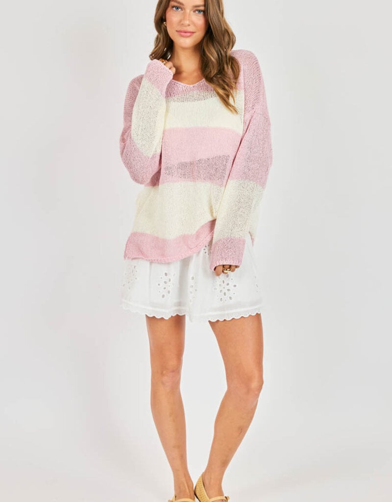 SADIE AND SAGE HELEN STRIPE SWEATER