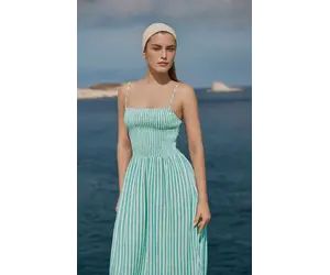 BAYSIDE STRIPED MIDI DRESS - Isla Clothing BAYSIDE STRIPED MIDI DRESS - Isla Clothing