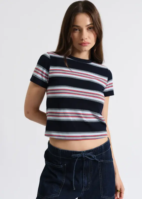 DAZE ZUMA STRIPED CREWNECK TEE