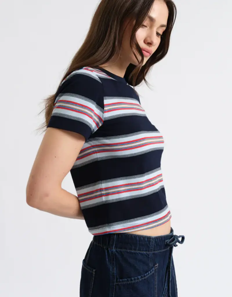 DAZE ZUMA STRIPED CREWNECK TEE