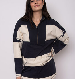 RD STYLE CAMILLE STRIPED HALF ZIP
