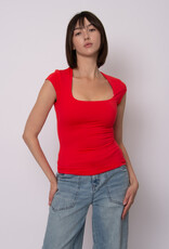 RD STYLE TIARA SECOND SKIN CAP SLEEVE TOP