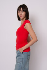 RD STYLE TIARA SECOND SKIN CAP SLEEVE TOP