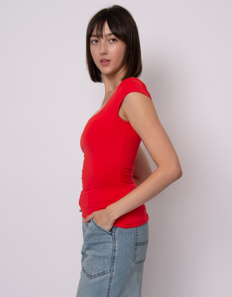 RD STYLE TIARA SECOND SKIN CAP SLEEVE TOP