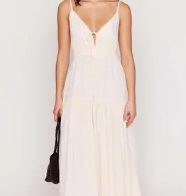 MINKPINK ESTELLE TIE FRONT MAXI DRESS