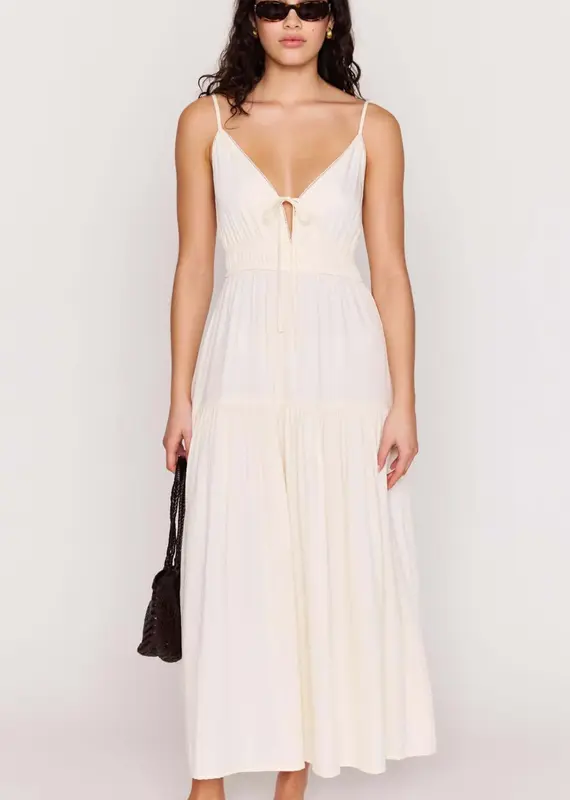 MINKPINK ESTELLE TIE FRONT MAXI DRESS