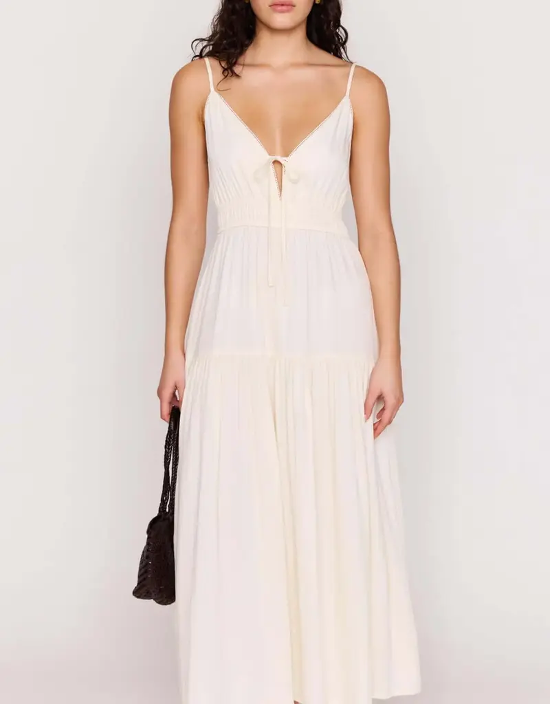 MINKPINK ESTELLE TIE FRONT MAXI DRESS