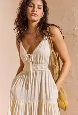 MINKPINK ESTELLE TIE FRONT MAXI DRESS