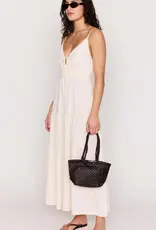 MINKPINK ESTELLE TIE FRONT MAXI DRESS