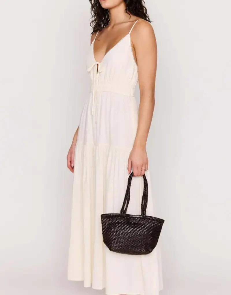 MINKPINK ESTELLE TIE FRONT MAXI DRESS