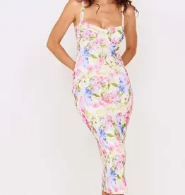 MINKPINK CELINA MESH MIDI DRESS