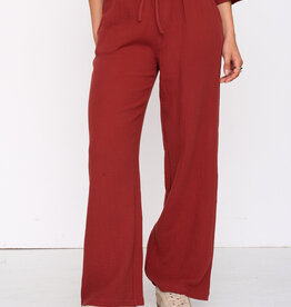 24COLOURS TRUE RED TIE PANTS