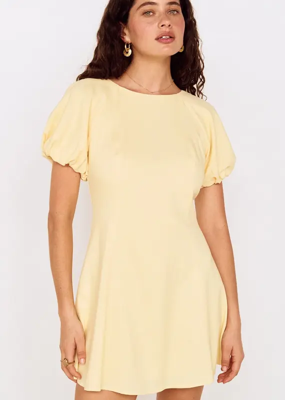 MINKPINK GRAZIA PUFF SLEEVE MINI DRESS