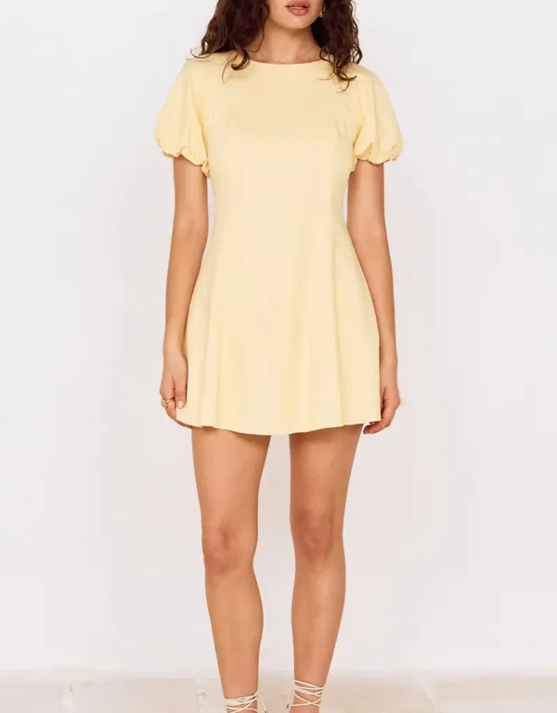 MINKPINK GRAZIA PUFF SLEEVE MINI DRESS