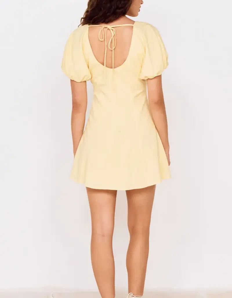 MINKPINK GRAZIA PUFF SLEEVE MINI DRESS